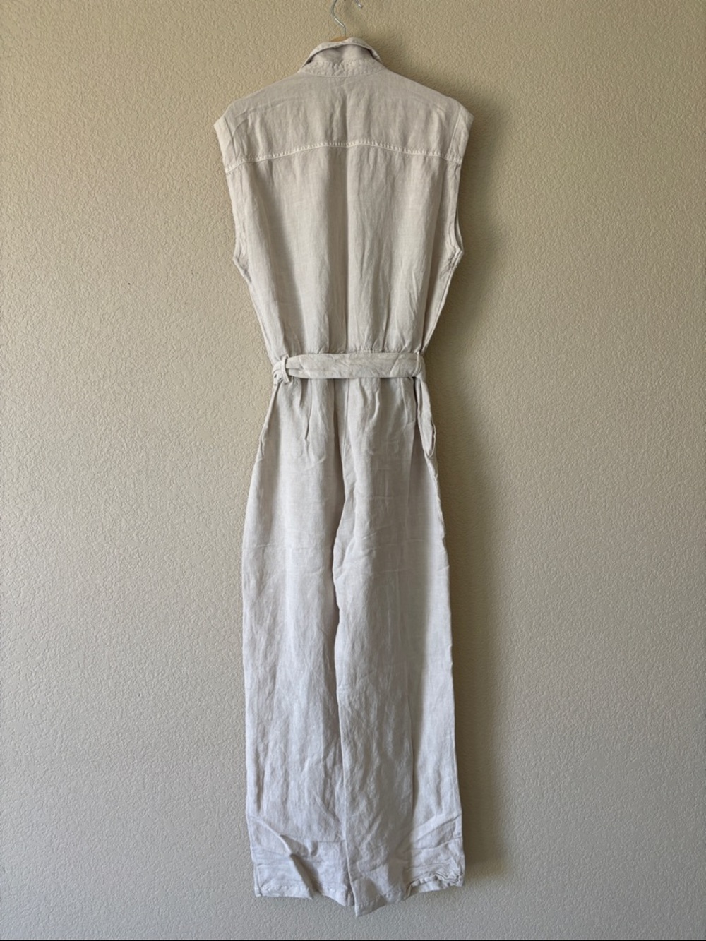 Young Fabulous & Broke Cuba Sleeveless Linen Jumpsuit With Tie Waist - Picture 4 of 4
